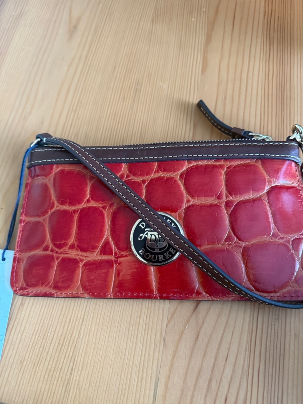 NWT DOONEY BOURKE RED LEATHER WRISTLE - Picture 8 of 8